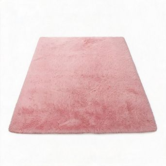 Ultra Soft Soft Area Rug - Washable Shag Carpet with Non-Slip Backing for Bedroom