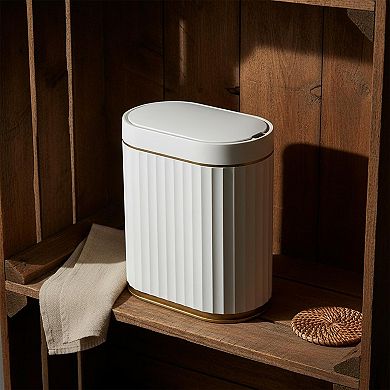 2 Gallon Motion Sensor Trash Can IPX5 Waterproof ABS Automatic Garbage Bin for Bathroom Kitchen