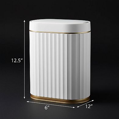 2 Gallon Motion Sensor Trash Can IPX5 Waterproof ABS Automatic Garbage Bin for Bathroom Kitchen