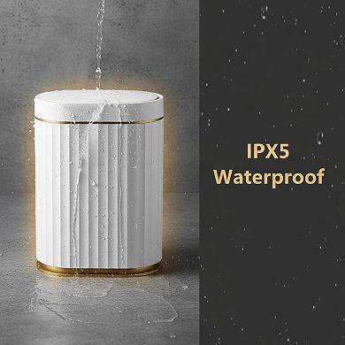 2 Gallon Motion Sensor Trash Can IPX5 Waterproof ABS Automatic Garbage Bin for Bathroom Kitchen