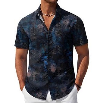 Men's Holiday Button Shirt