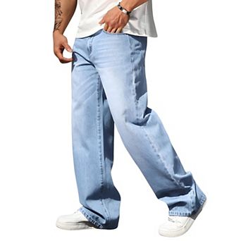 Straight Fit Loose Jeans Men