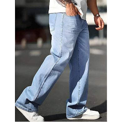 Straight Fit Loose Jeans Men