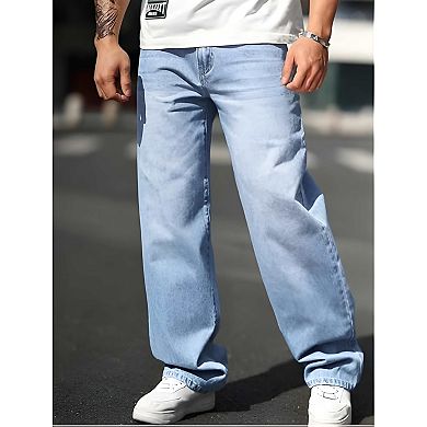 Straight Fit Loose Jeans Men