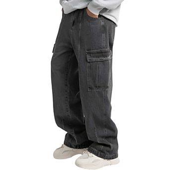 Mens Y2K Wide Leg Jeans