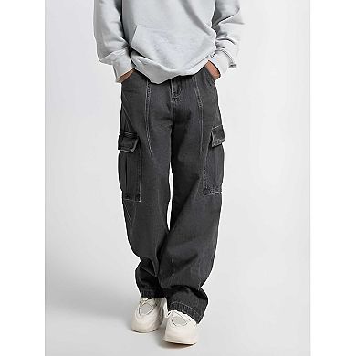 Mens Y2K Wide Leg Jeans