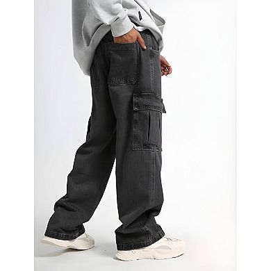 Mens Y2K Wide Leg Jeans