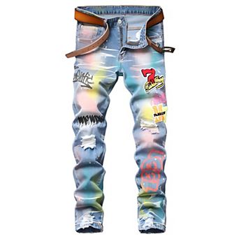 Mens Vintage Biker Jeans