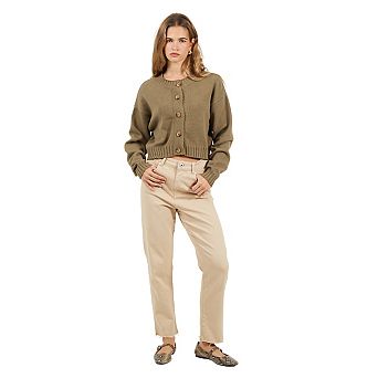 Brave Soul Womens/Ladies Cotton Crew Neck Boxy Cardigan