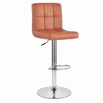 Leather Swivel Bar Stools Set of 2