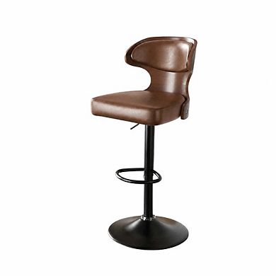 Dual Color PU Leather Bar Stool Set of 2