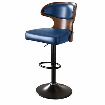 Dual Color PU Leather Bar Stool Set of 2