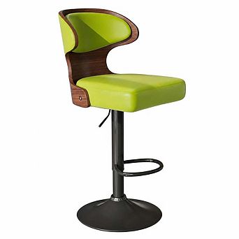 Dual Color PU Leather Bar Stool Set of 2