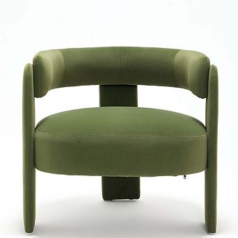 Envelor Modern Velvet Wingback Accent Armchair