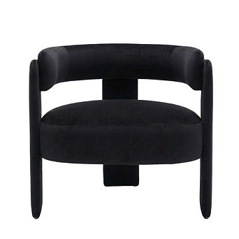 Envelor Modern Velvet Wingback Accent Armchair