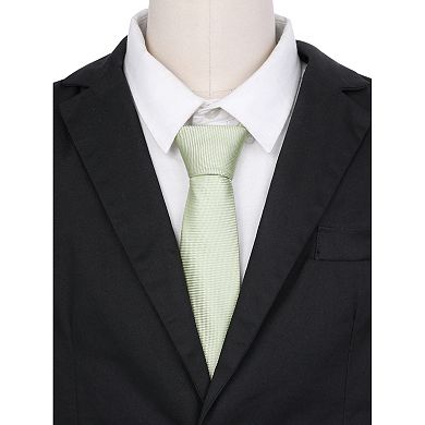 Men's Neckties Solid Color Classic Textured Ties for Men Formal Wedding