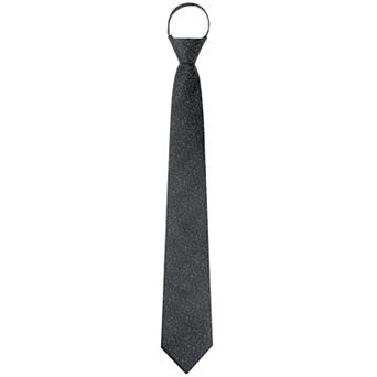 Men's Zipper Tie Short Striped Textured Adjustable Neck Pre-Tied Ties for Business Formal
