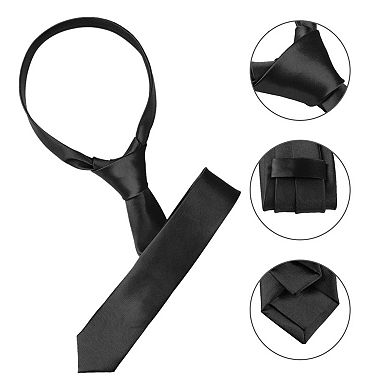 Men's Classic Self-tied Solid Color Neckties Skinny Wedding Party Work Neck Tie