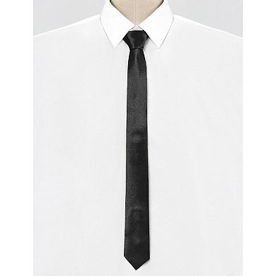 Men's Classic Self-tied Solid Color Neckties Skinny Wedding Party Work Neck Tie
