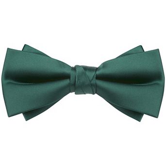 Men's Solid Color Layered Necktie Pre-tied Bow Ties for Party Wedding