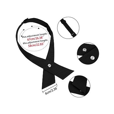 Women's Adjustable Size Bowtie School Uniform Pre Tied Criss-Cross Bow Ties 2 Pcs