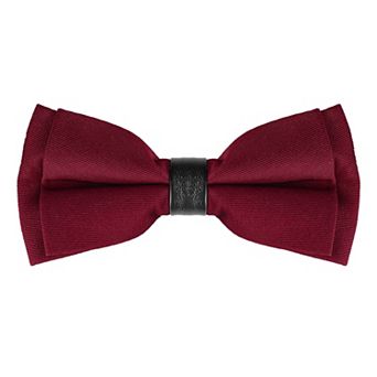 Men's Bow Ties Solid Layered Adjustable Straps Pre-Tied for Formal