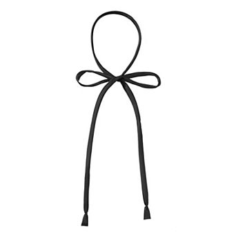 Women's Long Bow Tie Self Tied Adjustable Solid Color Necktie Ribbon