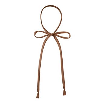 Women's Long Bow Tie Self Tied Adjustable Solid Color Necktie Ribbon