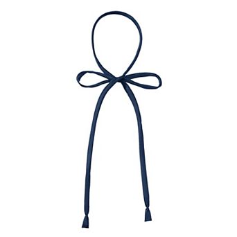 Women's Long Bow Tie Self Tied Adjustable Solid Color Necktie Ribbon