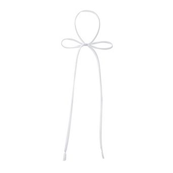 Women's Long Bow Tie Self Tied Adjustable Solid Color Necktie Ribbon