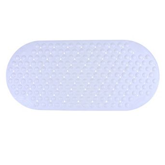 Bathtub Mat Non-Slip, Strong Suction Cups Mat with Drain Holes Extra Large Oval Mat for Inside