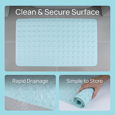 Non-Slip Mat for Inside Tub, Odorless TPE Bathtub Mat with Strong Suctions, Bathroom Essentials