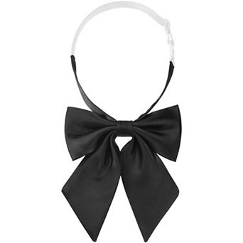 Women's Metallic Shiny Bow Sparkly Pre-tied Solid Color Bow Ties Cute