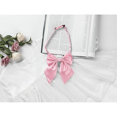 Women's Pre-tied Bow Tie with Adjustable Neck Strap Cute 2 Pcs