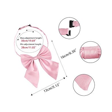 Women's Pre-tied Bow Tie with Adjustable Neck Strap Cute 2 Pcs