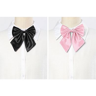 Women's Pre-tied Bow Tie with Adjustable Neck Strap Cute 2 Pcs