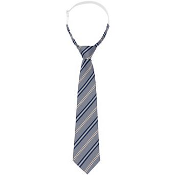 Men's Pre-tied Ties Colored Striped Adjustable Elastic Neck Tie Premade Neckties for Preppy Uniforms