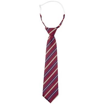 Men's Pre-tied Ties Colored Striped Adjustable Elastic Neck Tie Premade Neckties for Preppy Uniforms