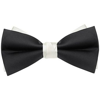 Men's Contrast Color Bow Tie Dual Layered Bow Pre-tied Bow Ties for Wedding