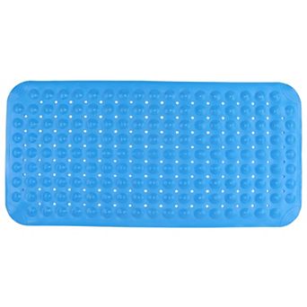 Bath Tub Mat Non Slip Suction Cups and Drain Holes for Feet Scrubbing, Quick Dry Mats 28"x14"