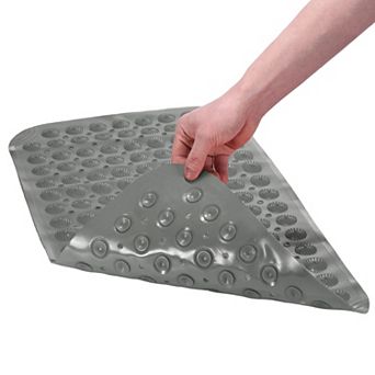 Anti-Slip Shower Mat, Non Slip Washable Bathtub Floor Liner Mat with Suction Cups Quick Drain Holes