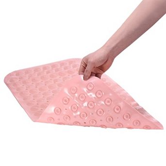 Anti-Slip Shower Mat, Non Slip Washable Bathtub Floor Liner Mat with Suction Cups Quick Drain Holes