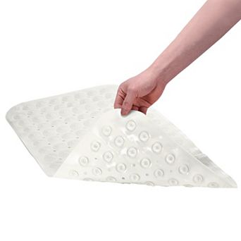 Anti-Slip Shower Mat, Non Slip Washable Bathtub Floor Liner Mat with Suction Cups Quick Drain Holes