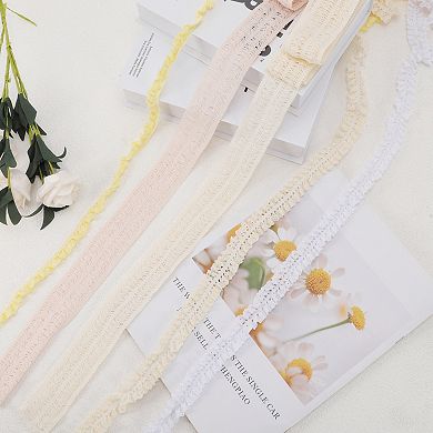 Lace Trim Gathered Elastic Ruffle Ribbon for Sewing Crafting 1Pc