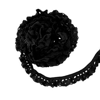Lace Trim Gathered Elastic Ruffle Ribbon for Sewing Crafting 1 pc