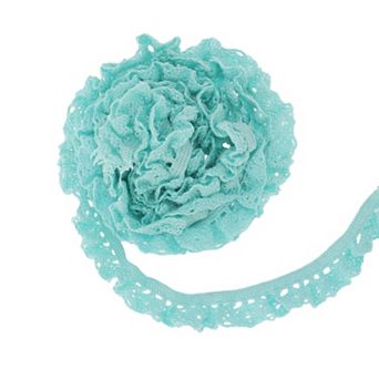 Lace Trim Gathered Elastic Ruffle Ribbon for Sewing Crafting 1 pc