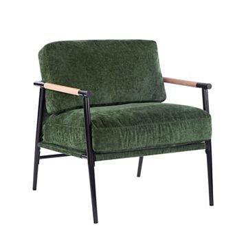 KWPZQEB Modern Minimalist Accent Chair with Plush Cushions & Metal Frame for Living Room