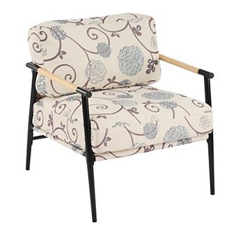 KWPZQEB Modern Minimalist Accent Chair with Plush Cushions & Metal Frame for Living Room