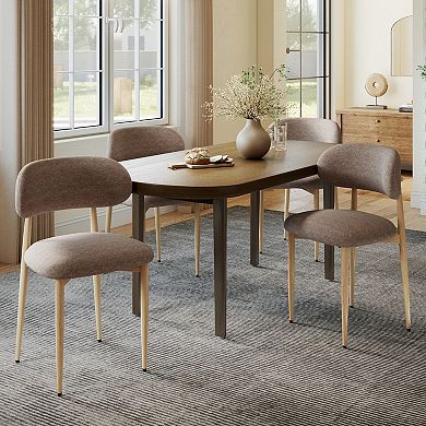 KWPZQEB Farmhouse Dining Chairs Set of 4, Upholstered Side Chairs for Kitchen, Dining Room