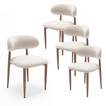 KWPZQEB Farmhouse Dining Chairs Set of 4, Upholstered Side Chairs for Kitchen, Dining Room
